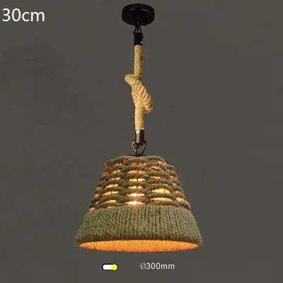 American Loft Decor LED Pendant Lamp Vintage Industrial Hemp Rope Hanging Light Dining Room Lights Fixtures Indoor Lighting (1)