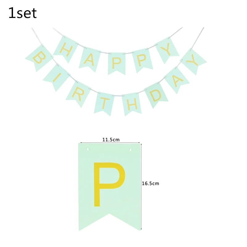blueB10 1st Birthday Party Supplies Pink Blue Paper Plates Cups Straws Disposable Tableware Banner Gender Reveal Baby Shower Party Decor - Цвет: blueB10