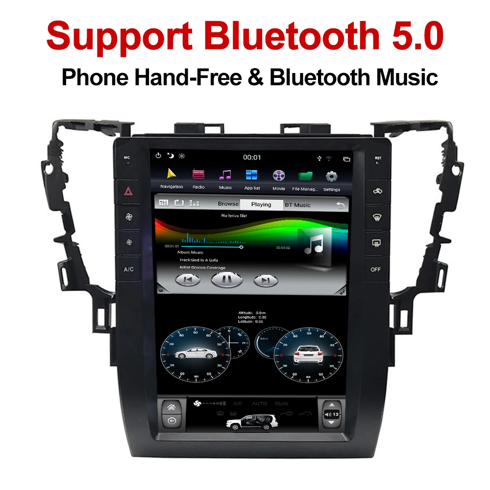 YAZH Android 8,1 OS Авто радио мультимедиа для Toyota Alphard/Vellfire с 12," ips gps дисплей DSP