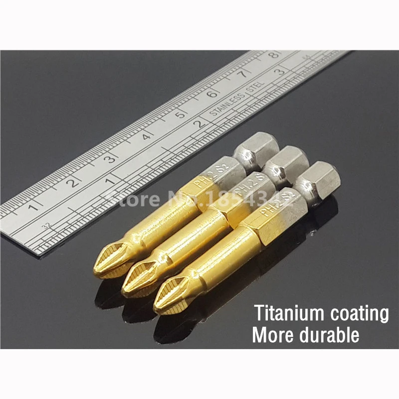 3 шт. набор титановых магнитных Противоскользящих отверток Phillips 1/4 &quotс