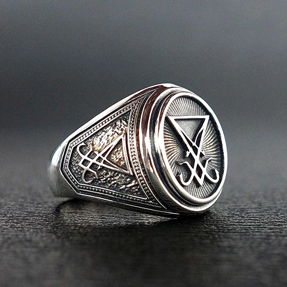 EYHIMD Sigil of Lucifer кольцо из нержавеющей стали уплотнительное сатаны байкерские