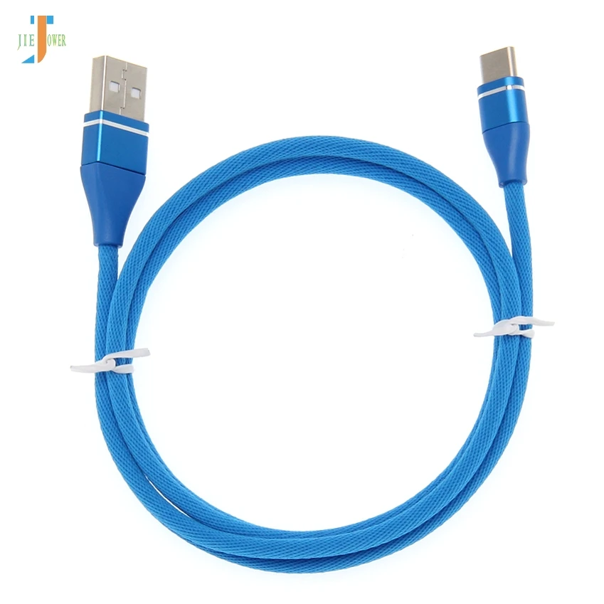 Кабель usb type C для samsung S10 S9 S8 A50 Meteor ткань Быстрая зарядка USB-C зарядное устройство мобильный телефон USBC кабель type-C 50 шт./партия