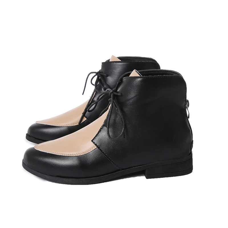 MCCKLE/ботильоны; женская обувь на платформе со шнуровкой и пряжкой; короткие ботинки на толстом каблуке; женская повседневная обувь; Прямая поставка размера плюс