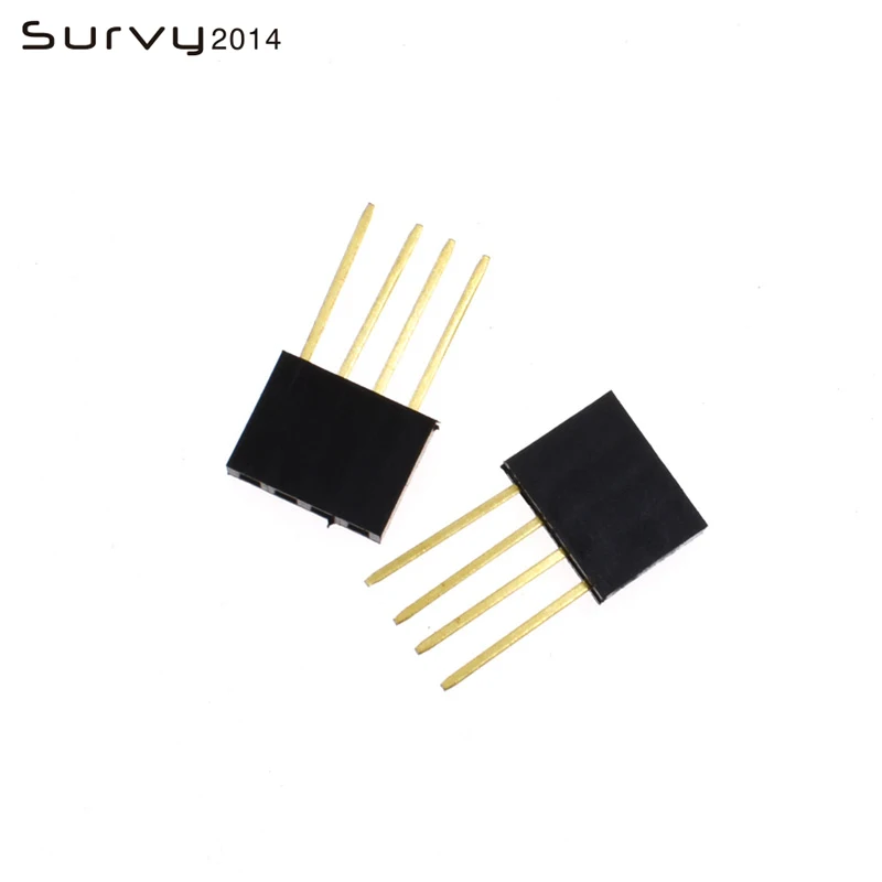 

10 / 50PCS header 4 pin 2.54mm long single row female fragile electronics accessories compatible board tantalum capacitor