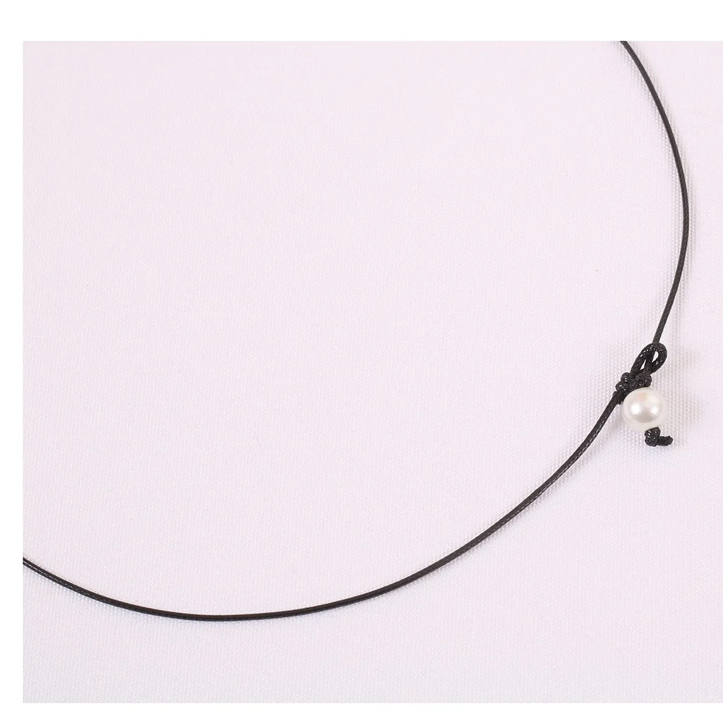 Простая цепочка из искусственного жемчуга на ключицы Женские Ювелирные изделия