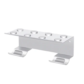 

Nail-Free Aluminum Multipurpose Shelf Wall Mounted for Dyson Hair Dryer Storage Rack Bathroom Curling Iron Holder Silver