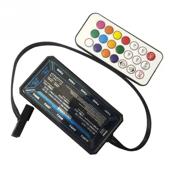 

Adjustable 15m ABS LED RGB Practical Home Anti Reverse RF Wireless Mini Remote Control Easy Apply Computer Fan Controller DC 12V