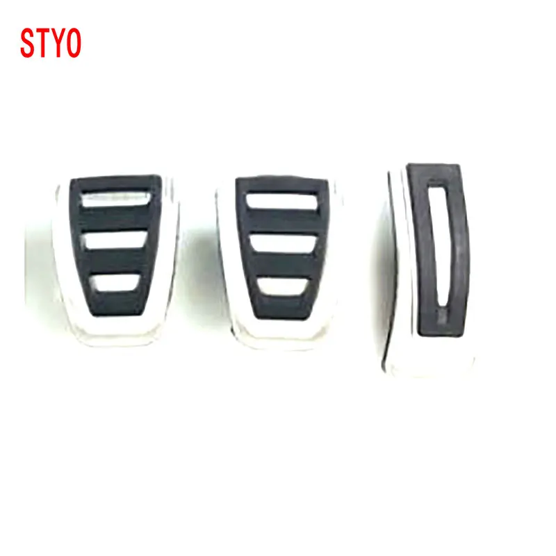 STYO Car Stainless Steel MT Pedal/AT pedal(Footrest+Gas+Clutch+Brake Pedal）For Audii A4 B8 S4 RS4 Q3 A5 S5 8T Q5 A6 C7 A7 S7 S6 - Название цвета: 3PCS MT PEDAL