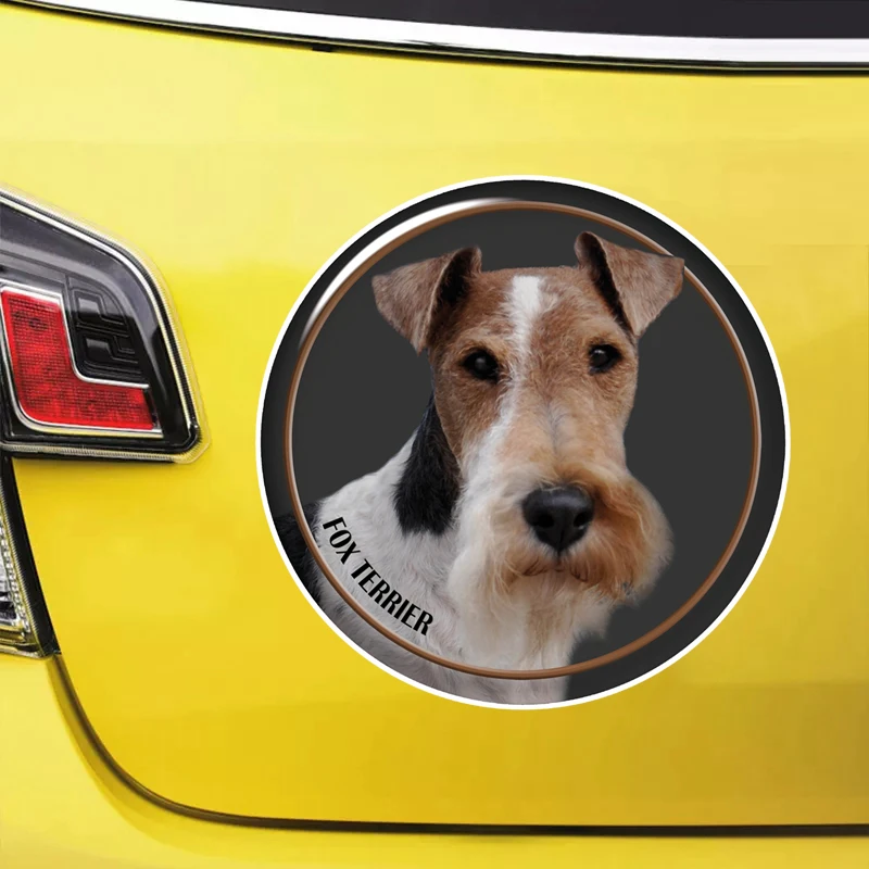 

S62167# Fox Terrier Wire Dog Self-adhesive Decal Car Sticker Waterproof Auto Decors on Bumper Rear Window Laptop Choose Size