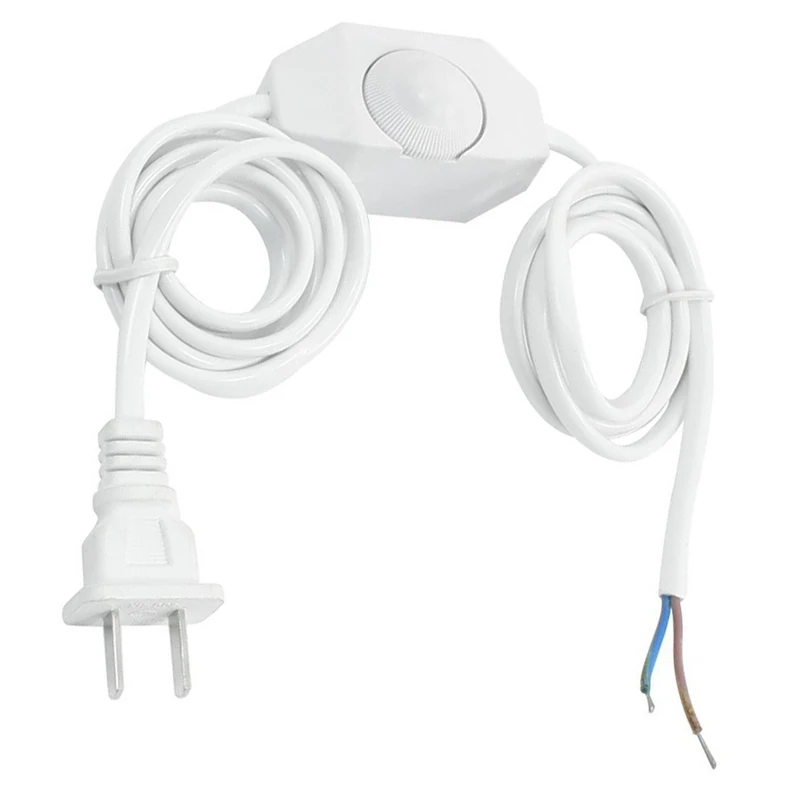Белая лампа шнур питания с диммером AC 250 V/110 V US Plug