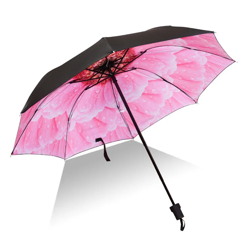 Для мужчин Для Женщин Защита от солнца дождь зонтик с УФ-защитой от ветра Складной Компактный Открытый дорожных зонтов@ v-образной КРЕПЕЖНОЙ ПЛАСТИНОЙ LS