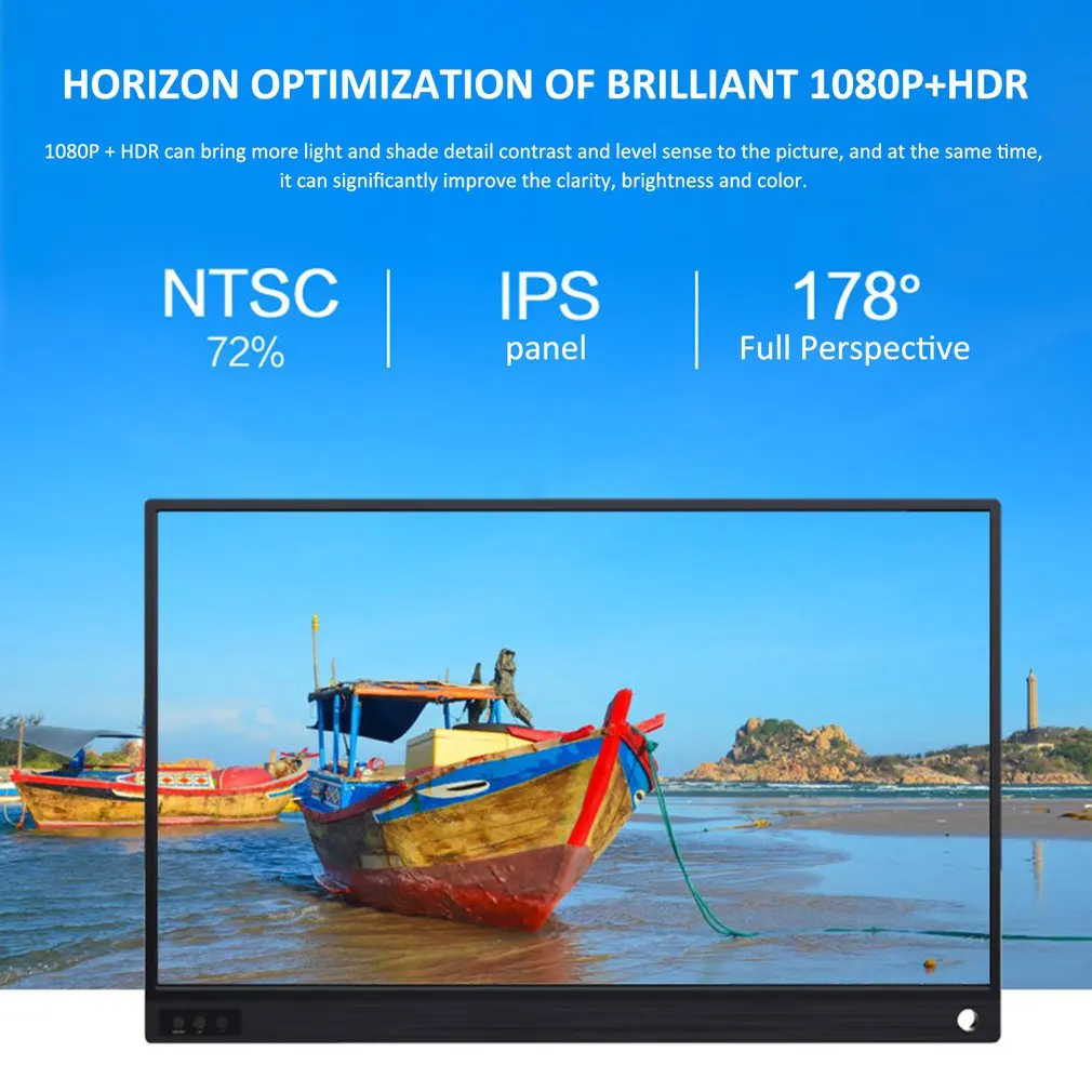 15,6 дюймовый портативный монитор HDMI 1920x1080 HD ips дисплей компьютера светодиодный монитор с кожаным чехлом для PS4 Pro/Xbox/Phone