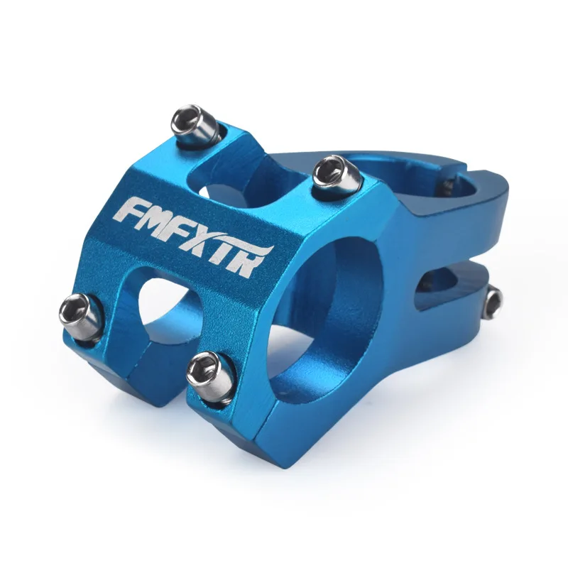 BLUE 1pc MTB Bike Handlebar Stem Bicycle Stem 31.8MM Bicycle Parts MTB Mountain Road Bike Handlebar Stem Aluminum Bicycle Accessories - Цвет: BLUE
