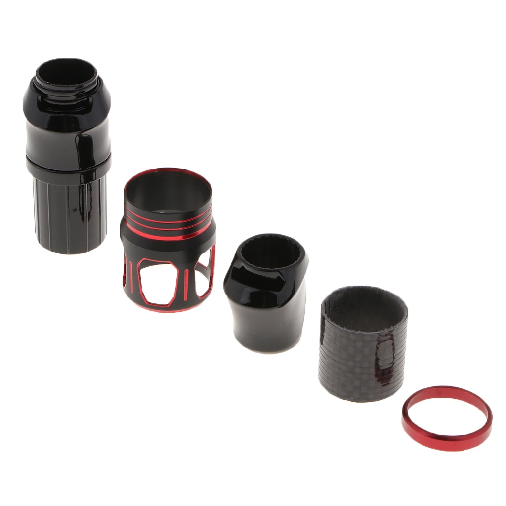 Fishing Reel Seat Set Aluminum Alloy Plastic Locking Nut Decorative Trim Ring Rod Repair Fishing Reel Seat Fishing Tools