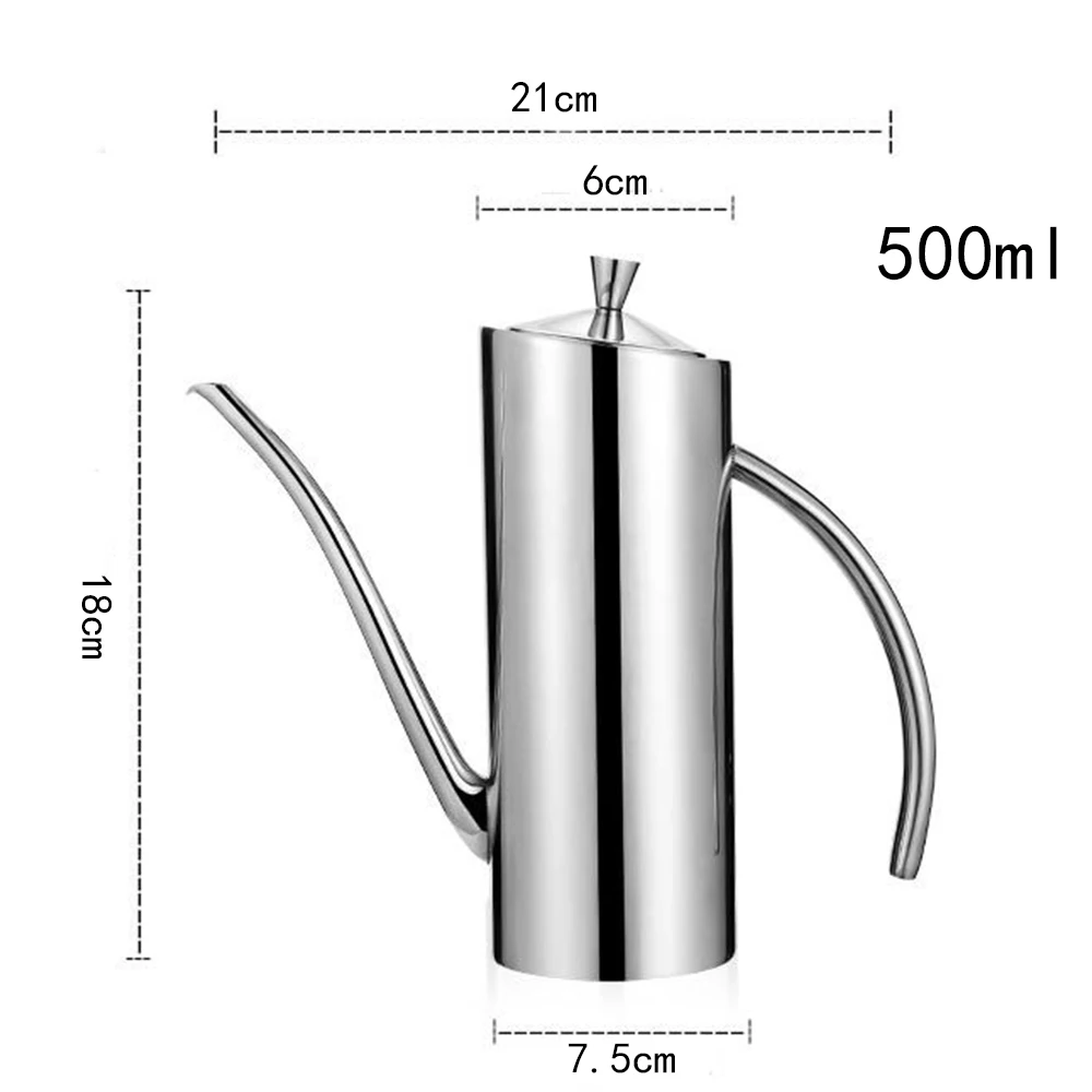 Нержавеющая бутылка для масла с длинным горлышком, бутылка для кофе, чайник, горшок уксуса, соус, контейнер, емкость для оливкового масла, кухонные принадлежности C1275 g