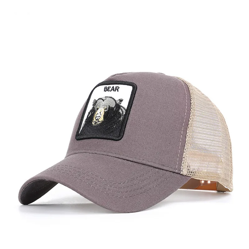 

truck driverKing Baseball Cap Bear Bear Summer Baseball Mesh Animal Pattern Spring Summer New Style