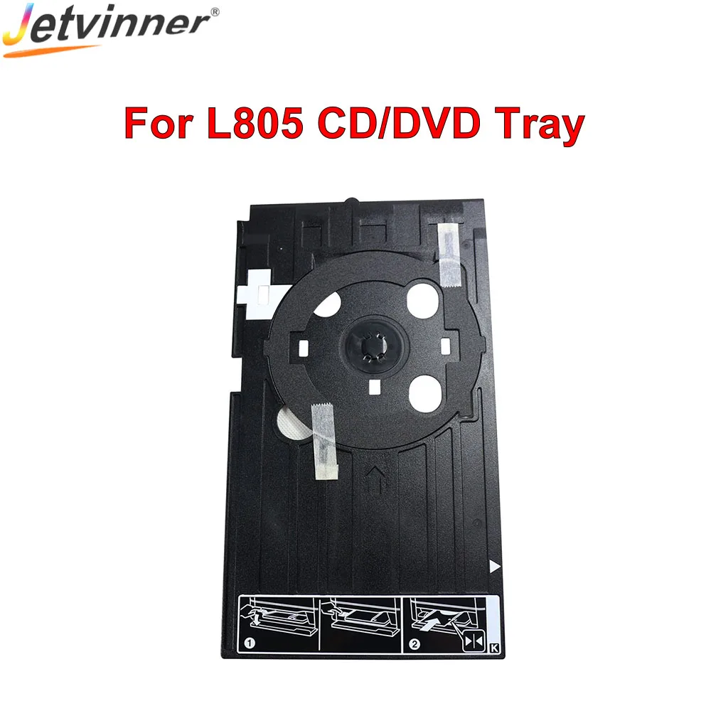 Jetvinner Original Inkjet CD/DVD Tray For Epson L805 T50 P50 T60 L800 L801 L810 R290 R330 R380 R390 RX680 CD Printer DVD Tray