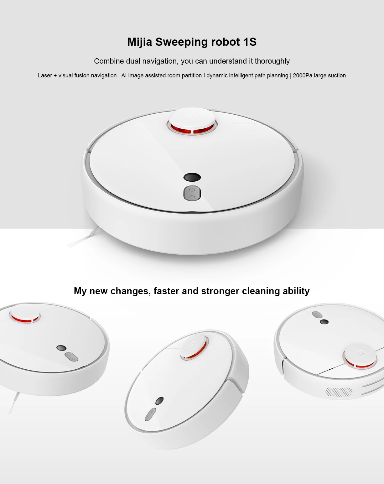 XIAOMI MIJIA Mi робот-пылесос 1S 2 для дома, автоматическая чистка пыли, стерилизация, циклонное всасывание, Wi-Fi приложение, смарт-планируемый RC