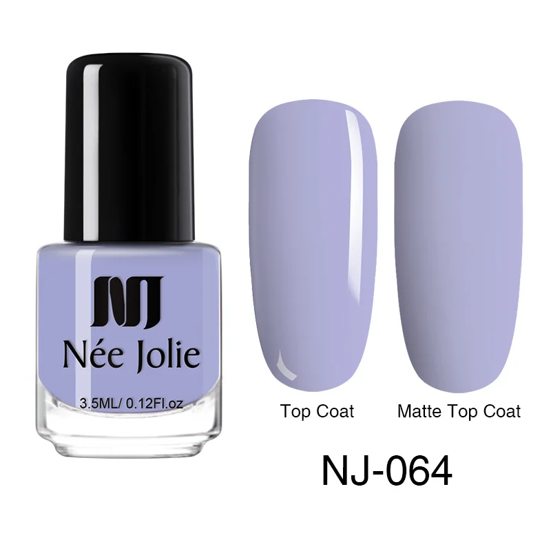3.5ml NJ-064 Матовый лак для ногтей NEE JOLIE Effetc, черный чистый цвет, розовый лак для ногтей, масляной лак, лак для ногтей, лак для ногтей - Цвет: 3.5ml NJ-064