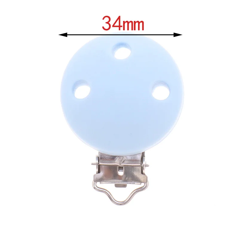 Pacifier Clip 10PCS Silicone Round Teether DIY Chain Holder Soothing Accessories For Baby