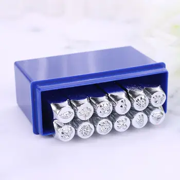 

12pcs Assorted Pattern Steel Punch Stamps for Jewelry Stamping Mold Tool Kit DIY