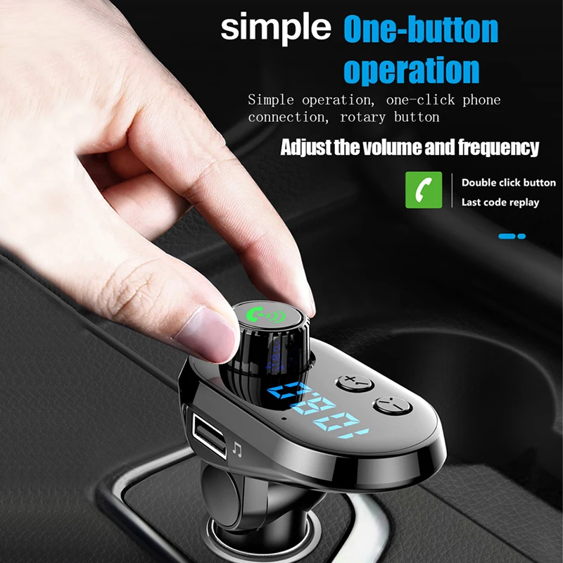 Автомобильный MP3-плеер, Bluetooth, fm-передатчик, Hands-free, автомобильный комплект, аудио, mp3 модулятор, SD музыка, воспроизведение, автомобильный комплект, 3 USB порта для быстрой зарядки