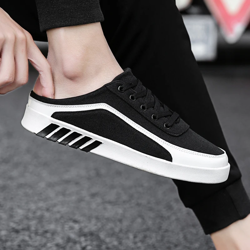 NEW Men Casual Shoes Summer Style Slip-on Canvas Flats Men Non-Slip Slippers Breathable Loafers Man Shoes