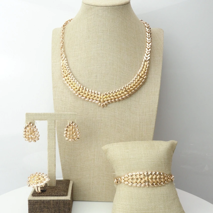 Yuminglai Gold Color Fashion African Jewelry Sets For Nigerian Women Wholesale FHK7009