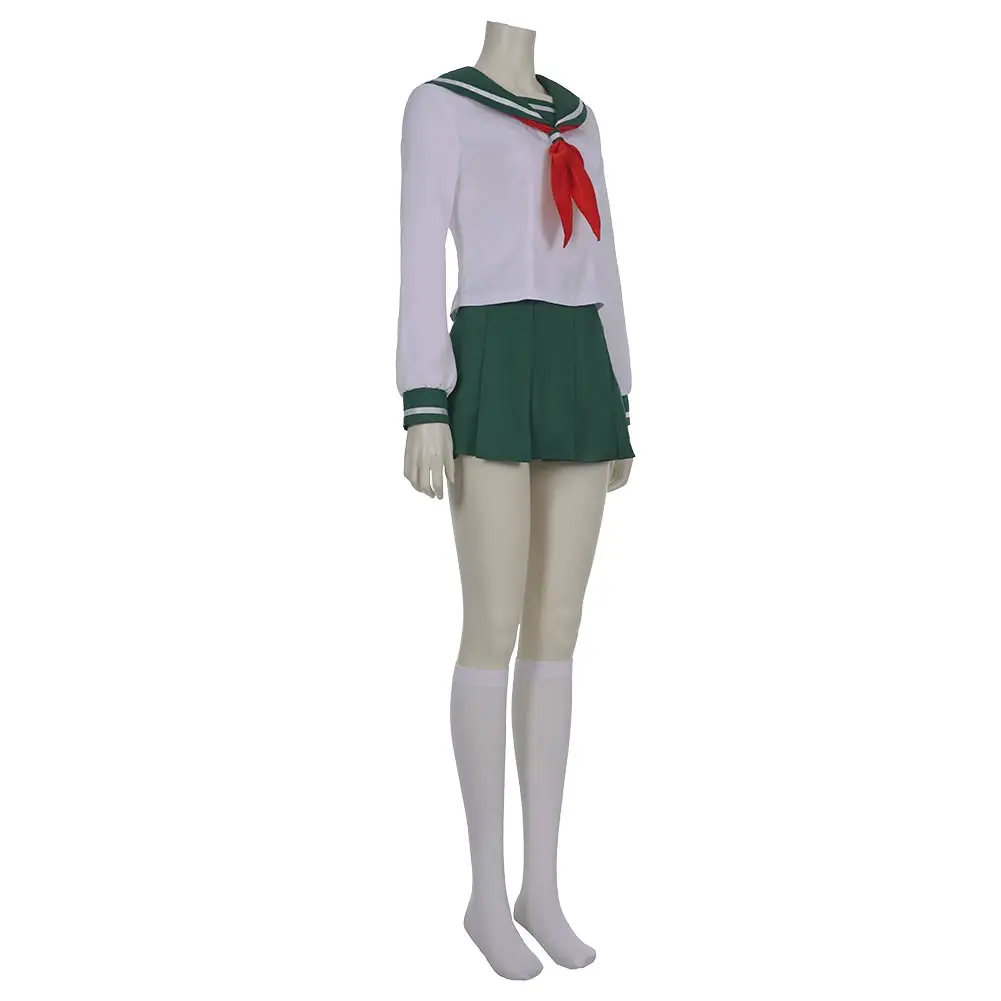 Аниме InuYasha Kagome higuurashi костюм для косплея женская униформа девочек рубашка юбка