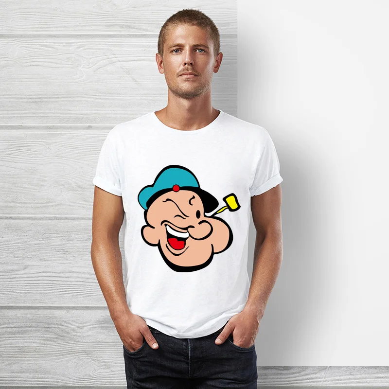 S13 Брендовая одежда True reveler, футболка Popeye, Мужская футболка с коротким рукавом, летняя мультяшная футболка в стиле хип-хоп, забавная футболка из хлопка с моряком - Цвет: S13