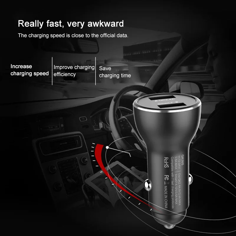 Автомобильное зарядное устройство Quick QC3.0 зарядка PD Typec Быстрая зарядка светодиодный USB зарядное устройство для Ван внедорожник Грузовик