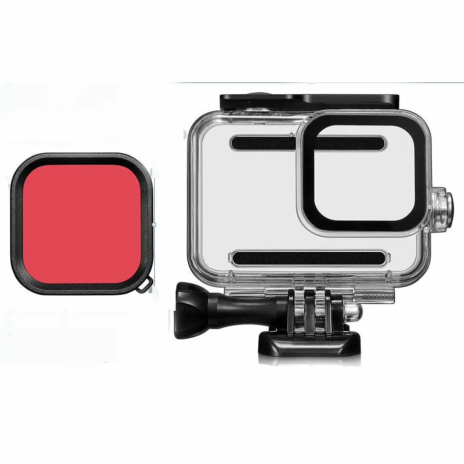 Водонепроницаемый чехол для экшн камеры GoPro Hero 8 3 цвета фиолетовый розовый