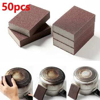 

50pcs Emery Sponge Melamine Magic Sponge Eraser Nano Emery Rust Removing Sponge Cleaning Brush for Stove Pots Kitchen Cleaning