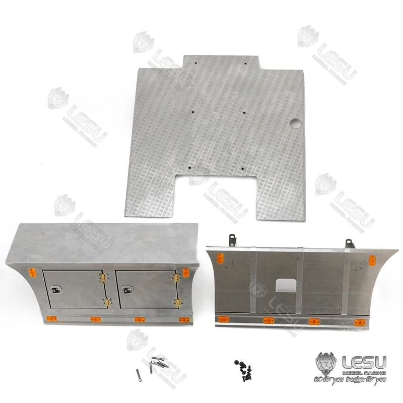 LESU Metal Side Skirt with Toolbox Light for 1/14 TAMIYA VOLVO FH16 Tractor Truck | Игрушки и хобби