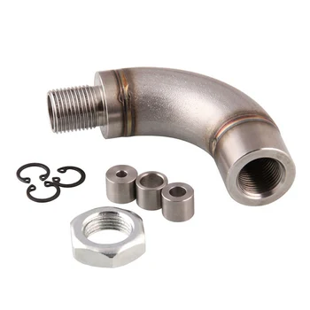 

New Oxygen Sensor Stainless Steel J Shaped Extension Spacer Adapter Parts Simulator Gas Flow Inserts Adjustable Car Remove Fault