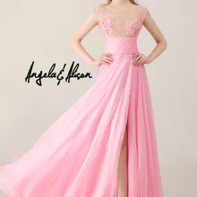 Дешевое женское летнее платье с кристаллами vestido de formatura новые модные розовые шифоновые длинные платья для выпускников