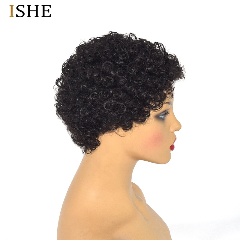 cheap short curly wig for black women 5