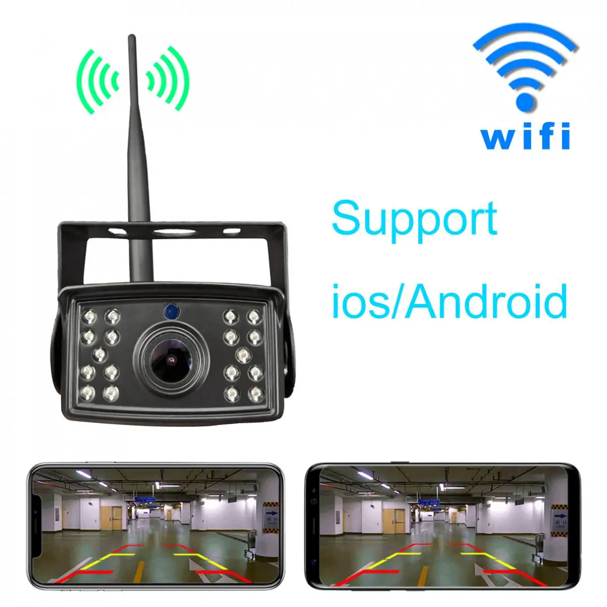 Wi-Fi резервная камера 1080P Full HD Беспроводная камера заднего вида автомобильная парковочная система функция записи ночного видения приложение IOS/Android