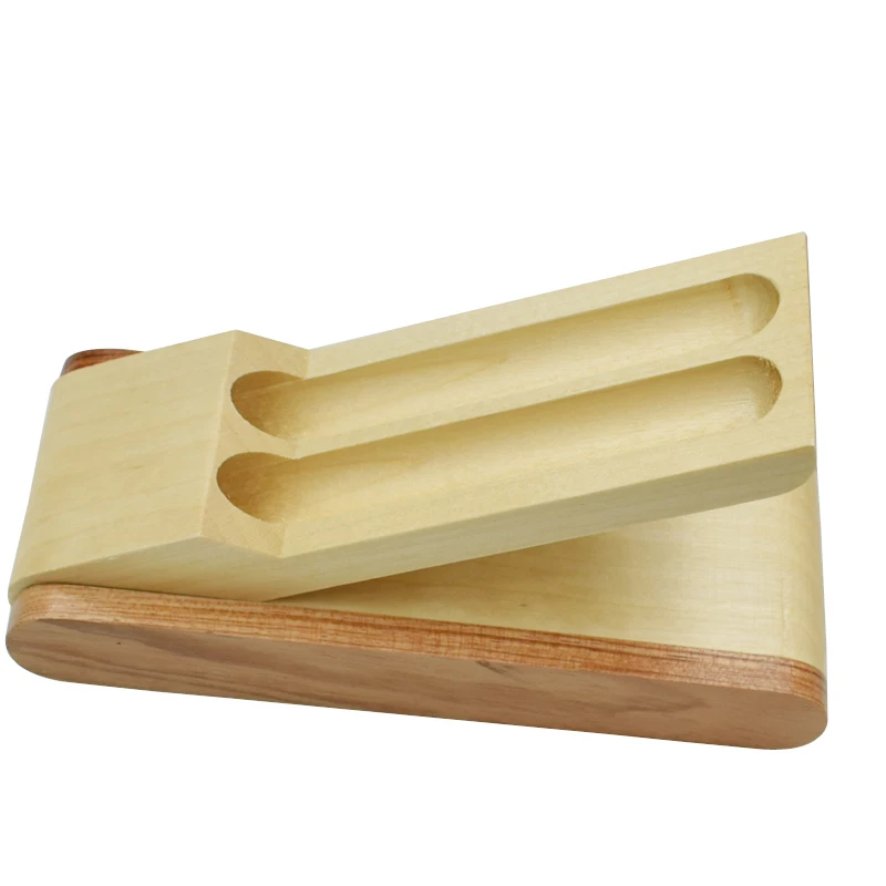 Чехол для карандашей 2 ручки из натурального кленового дерева деревянный чехол