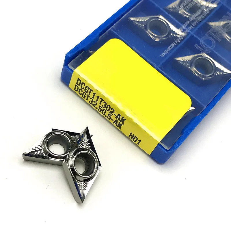 

45 ° KORLO turning insert DCGT11T302/04 AK H01 CNC lathe tool for machining aluminum materials and woodworking tools