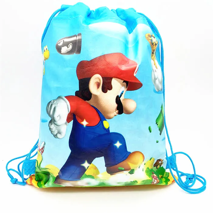 Насыщенный сапфировый 12pcs super mario theme travel storage package cartoon school backpacks drawstring bags two style for boys and girls - Цвет: Насыщенный сапфировый