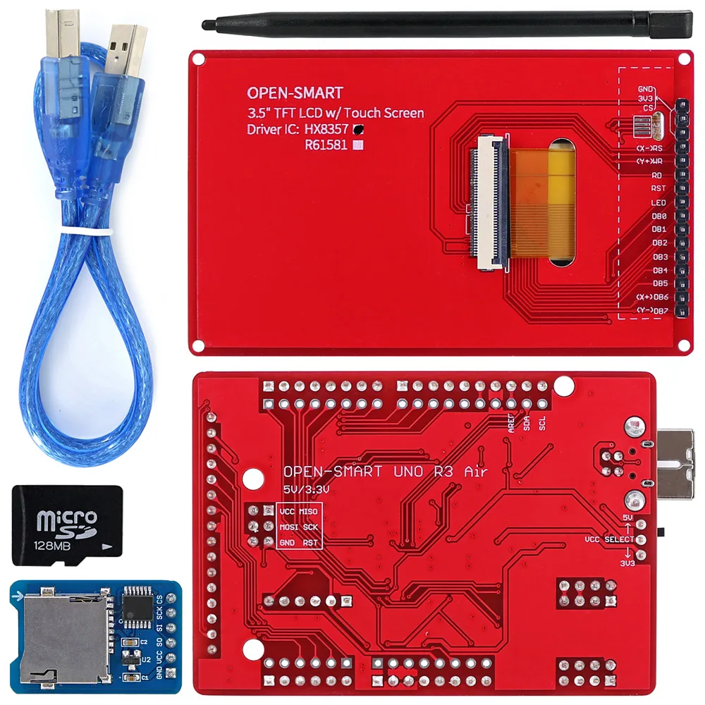 Открытый Смарт 3,5 дюйма 480*320 TFT lcd сенсорный экран коммутационный модуль комплект с простым подключением UNO R3 воздушная плата для Arduino UNO R3/Nano