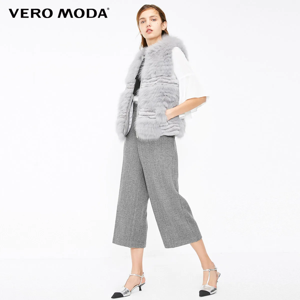 Vero Moda Новое поступление Женские Широкие повседневные Капри со средней талией | 31846J517