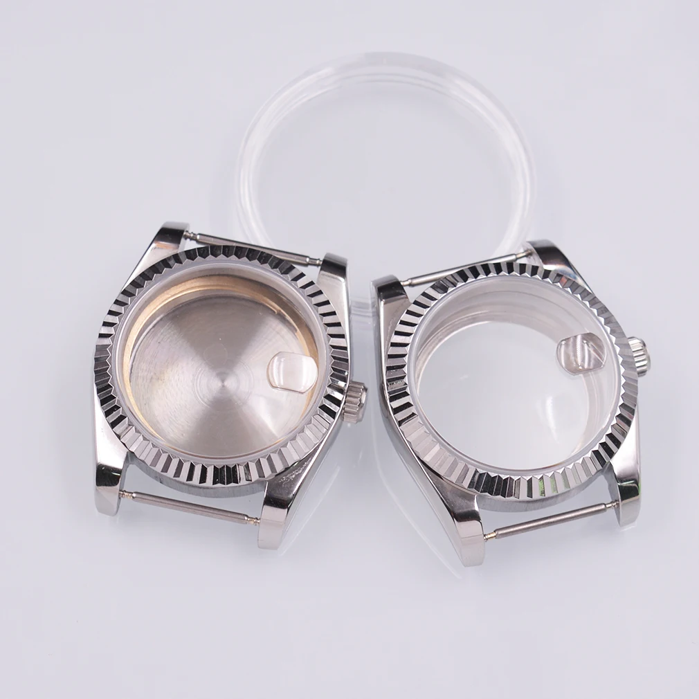 

36mm / 40mm polished watch case fit NH35 NH35A NH36 ETA 2836 2824 miyota 8205 8215 movement sapphire glass case