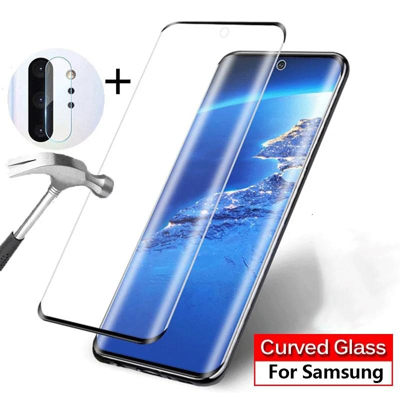 

Screen Protection Curved Tempered Glass For Samsung Note 10 Plus 9 8 Screenprotector Ecran For S10 S9 S8 Plus Verre Tremp Coque
