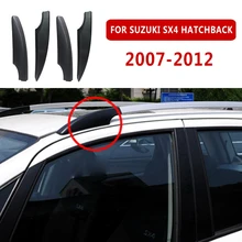 Pcmos черные Рейлинги на крышу для Suzuki SX4 Хэтчбек 2007-2012 Авто наружные части Передняя Задняя Левая Правая крыша
