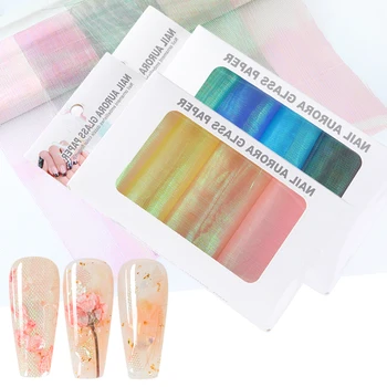 

3D Mesh Stickers Fluorescent Net Line Adhesive Foil Decal Slider Nail Art Transfer Stickers Manicure Nail Art Decorations TR1618