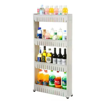 

Sack rack with wheels kitchen storage rack refrigerator removable rack narrow storage rack
