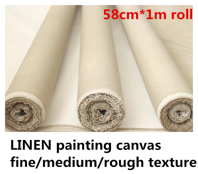 58cm *1m Rough Texture Thick - Pile Painting Blank Linen Canvas