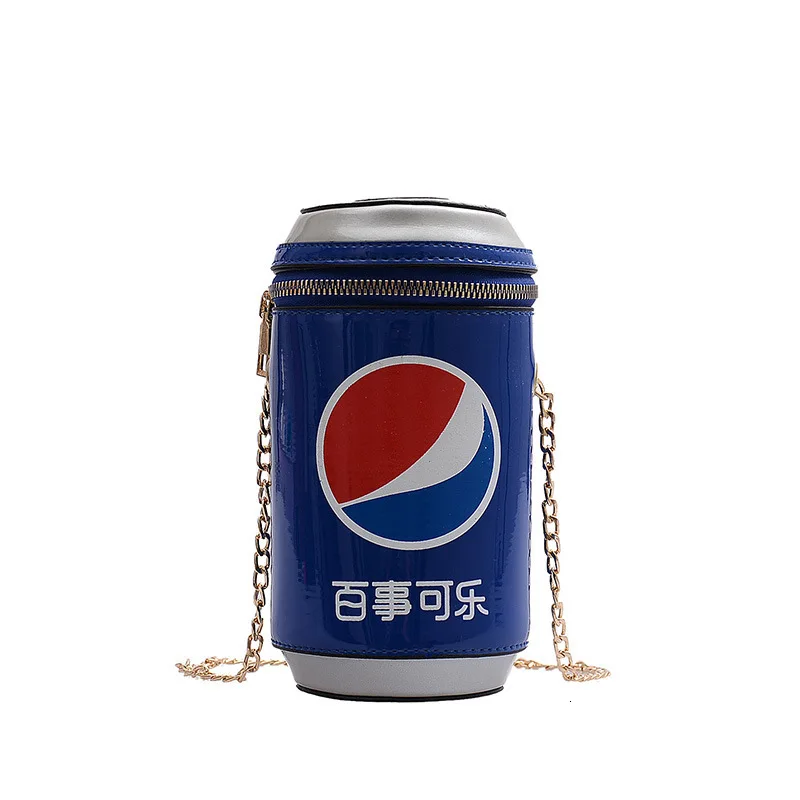 blue Crossbody Bags Woman Package Cola Mobile Phone Chain Package Oblique Satchel Woman Bucket Packet Mini-bag - Цвет: blue